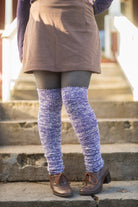 Marled Scrunchable Leg Warmer - Violet