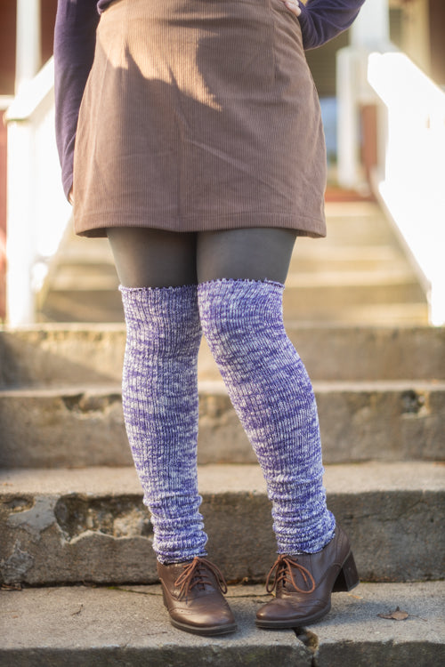 Marled Scrunchable Leg Warmer - Violet