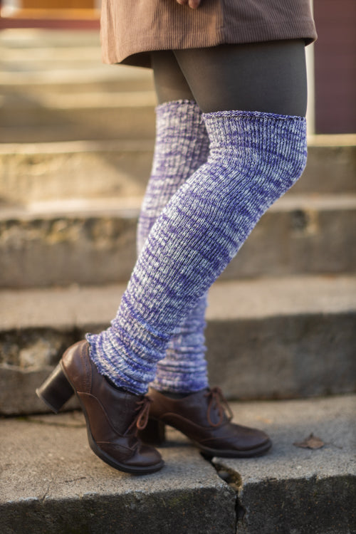 Marled Scrunchable Leg Warmer - Violet