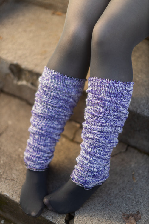 Marled Scrunchable Leg Warmer - Violet