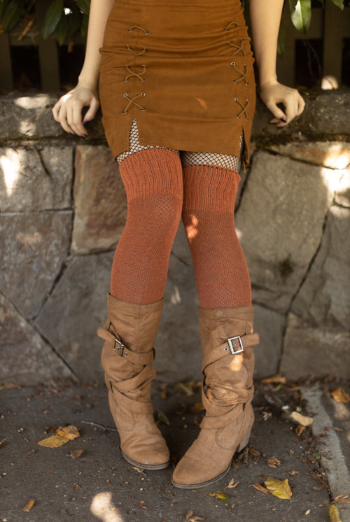 O Basics Knee Socks - Rust