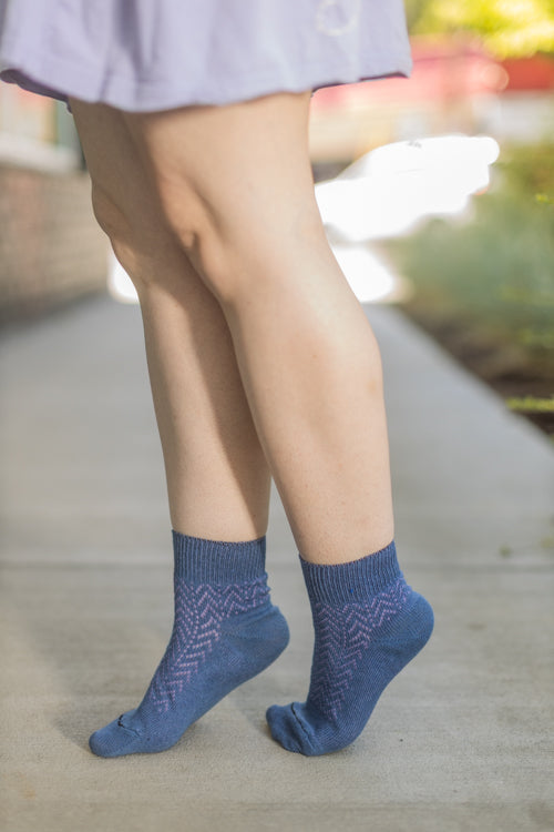 Shorty Chevron Anklet - periwinkle