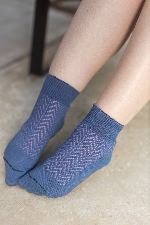 Shorty Chevron Anklet - Periwinkle