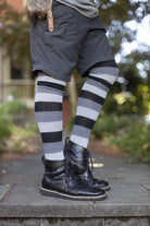 Shadow Stripes Thigh High Socks - Large
