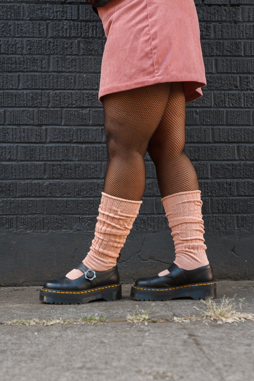 Cotton Slouch Socks - Toe Beans Pink