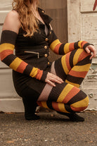 Trick or Treat Stripes Thigh High
