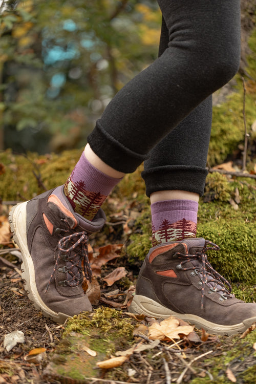 Northwoods Hiking Micro Crew - Cranberry