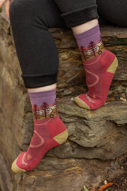 Northwoods Hiking Micro Crew - Cranberry