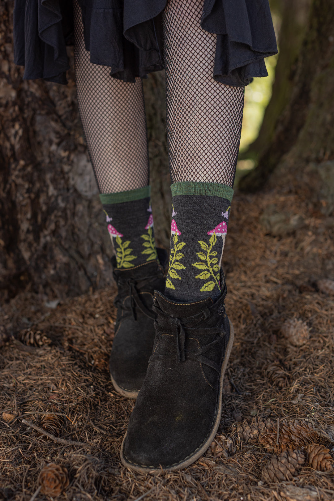 Mellow Mushrooms Wool Micro Crew