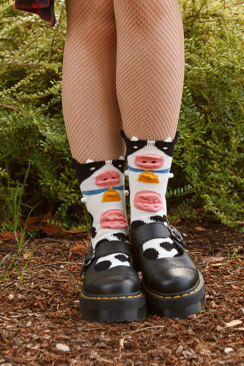 3D Cow Socks