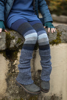 Ribbed Knit Leg Warmers - Denim