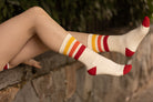 Tiger Red Retro Gym Crew Socks