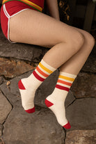 Tiger Red Retro Gym Crew Socks