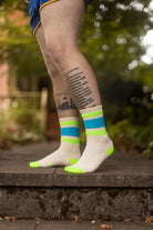 Peter Lime Retro Gym Crew Socks