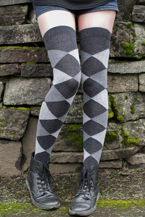Imperfect! Harlequin Diamond OTK - Dark Charcoal/Charcoal/Grey