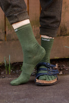 Forest green wool toes