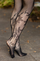 Floral Fishnet Stay Up Thigh Highs