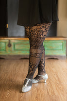 Plus Size Instarsia Lace Net Tights