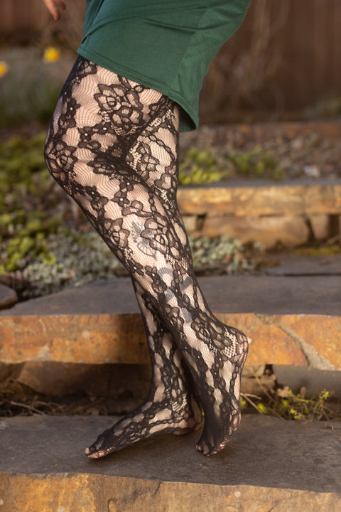 Floral Chains Net Tights – Sock Dreams