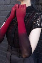 Ombre Mesh Opera Length Gloves