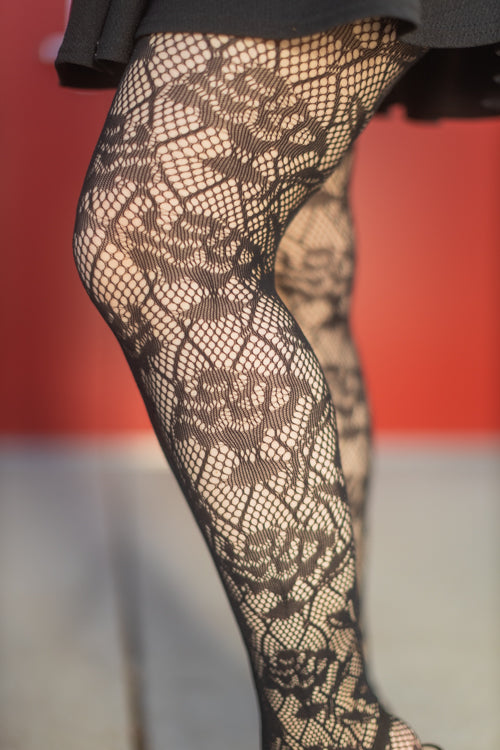 Wild Rose Net Tights