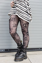 Pirate Booty Skull Net Tights