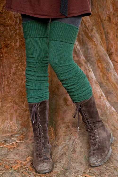 Oops! Long Cuffable Scrunchable Socks - hunter
