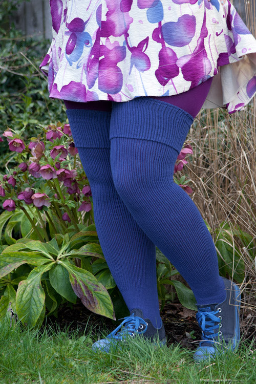 Long Cuffable Scrunchable Socks - Royal
