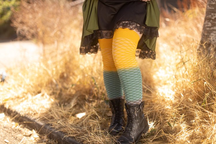 Corn Harvest Mermaid Extraordinary Thigh High Socks