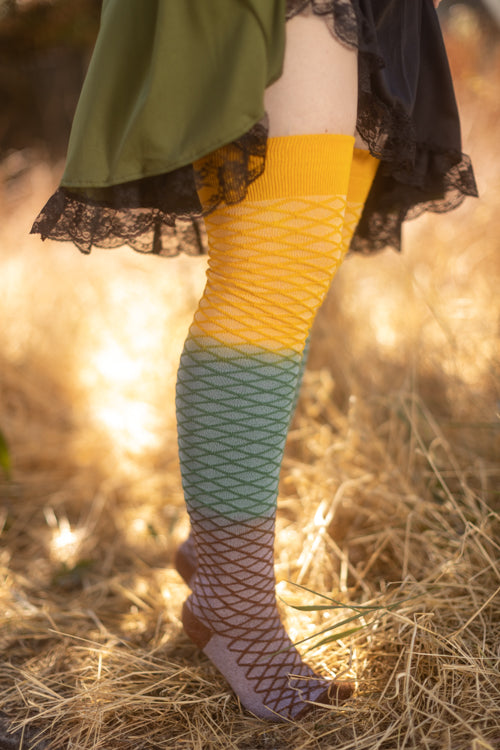 Corn Harvest Mermaid Extraordinary Thigh High Socks