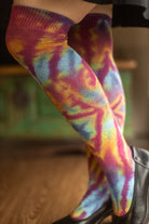 O Tie Dye Knee Socks - Pinky's Rainbow