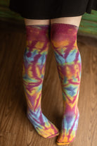 O Tie Dye Knee Socks - Pinky's Rainbow