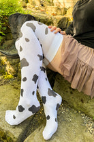 Cow Spot Print Thigh Highs