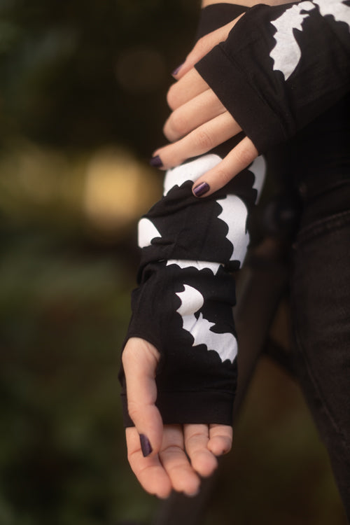 Bat Printed Arm Warmers