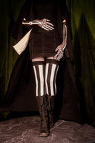 Vertical Striped Opaque Thigh Highs