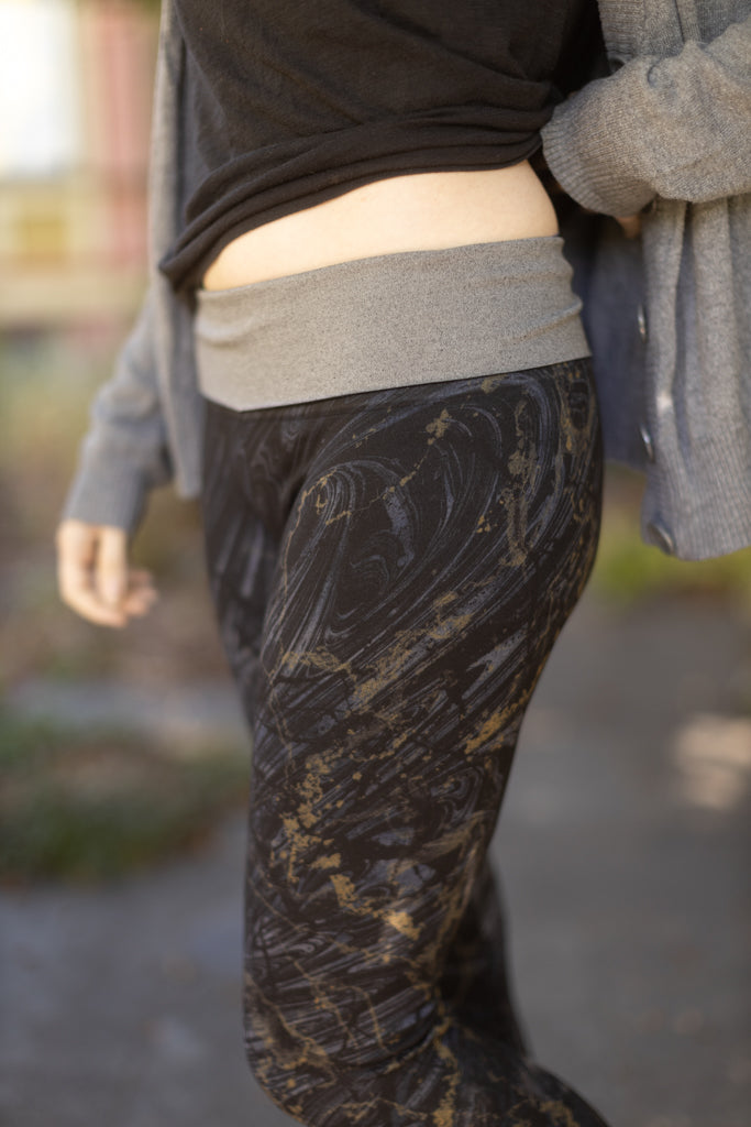 lululemon leggings size 4 womens high waisted marble gray black mesh 