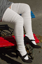 Ribbed M Stockings - White