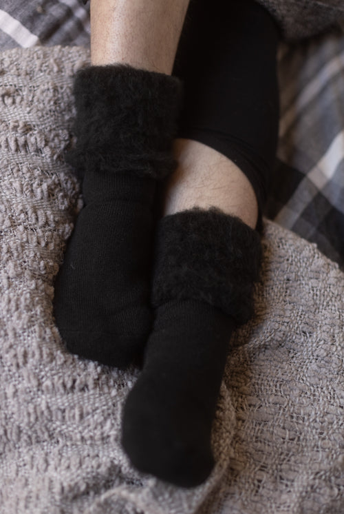 New Zealand Bed Socks - Black