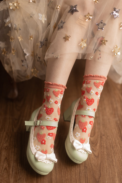 Strawberry Daisy Sheer Crew