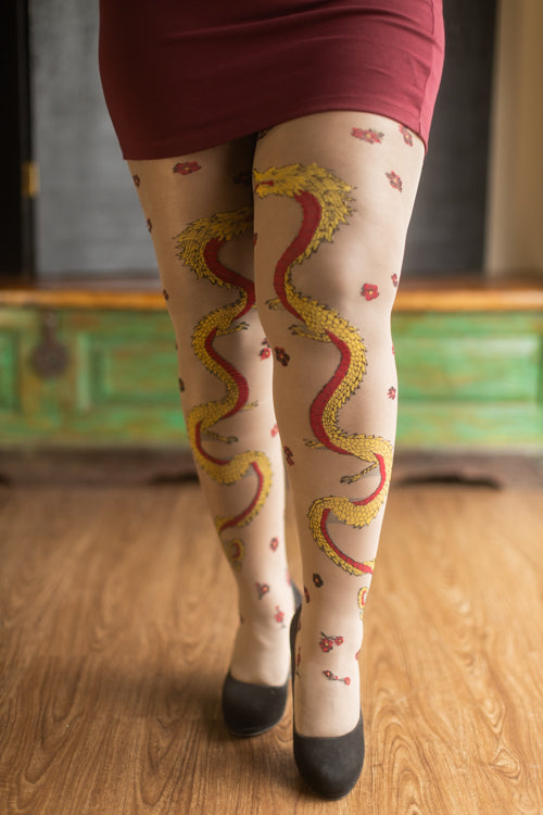 Year of the Dragon Sheer Tights