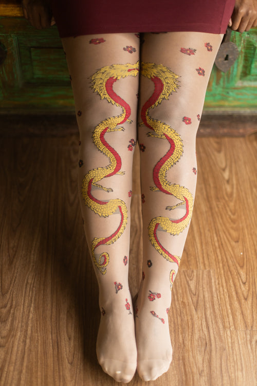 Year of the Dragon Sheer Tights