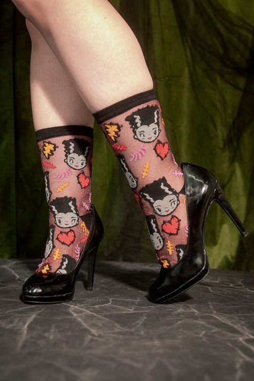 Bride of Frankenstein Shimmer Sheer Crew