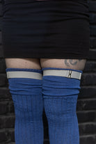 Extra Long Simply Adjustable Sock Garters - Light Grey
