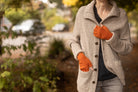 Wool Fingerless Gloves - Pumpkin