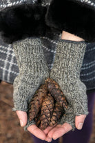 Wool Fingerless Gloves - Cinder