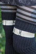 Simply Adjustable Metallic Sock Garters - Silver