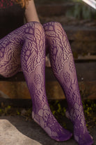 Peacock Feathers Net Tights
