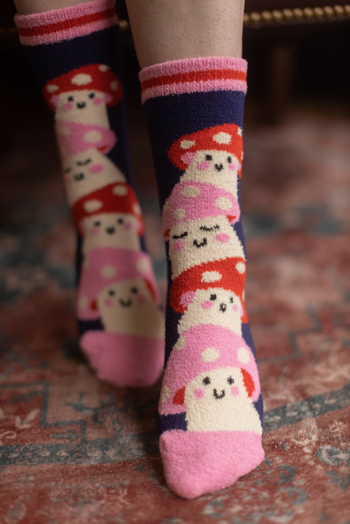 Magic Mushrooms Slipper Socks