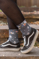 Sitting Kitty Turn Cuff Crew