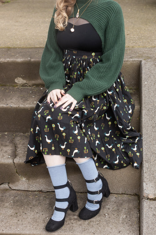 Bamboo Roll Top Crew - Chambray